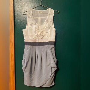 Powder blue and soft white sundress